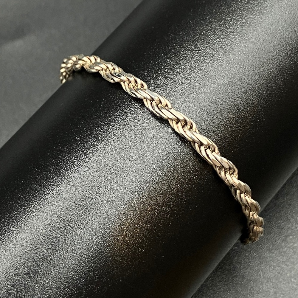 Sterling Silver‎ 925 Cable Chain Bracelet Italy Minimalist 6.5"